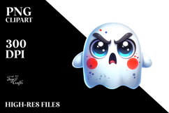 Funny Chibi-Style Ghost PNG Product Image 2
