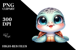 Energetic Baby Turtle PNG Product Image 2