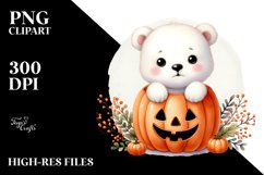 Cute Baby Polar Bear Popping Out, High-Res PNG Product Image 1