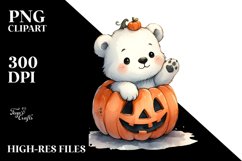 Cute Baby Polar Bear Popping Out, High-Res PNG Product Image 3