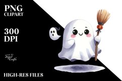 Funny Halloween Ghost Clipart Product Image 3