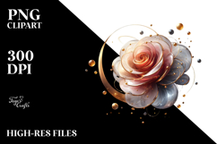 Abstract Rose Watercolor Splash PNG Product Image 2