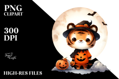 Cute Baby Tiger on Cloud PNG Product Image 2