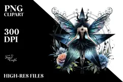 Gothic Fairy on Star PNG Product Image 2