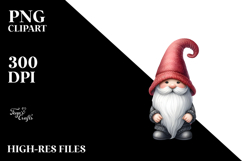 Cute Gnome with Snapdragon Floral Frame, PNG Product Image 2