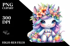 Baby Macaw Unicorn on Beachwear | Sublimation | Clipart Product Image 1