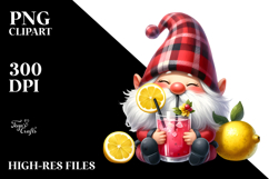 Whimsical Gnome with Lemon, Transparent PNG Product Image 2