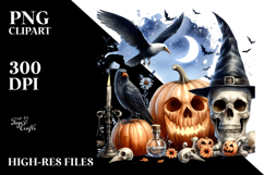 Simple Halloween Skull, Transparent PNG Product Image 2