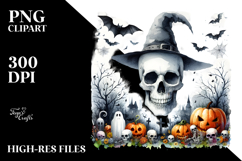 Simple Halloween Skull, Transparent PNG Product Image 2