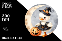 Cute Baby Swan on Moon PNG Product Image 2