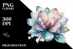 Pastel Magnolia with Metallic Insets, High-Res PNG Product Image 3