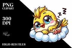 Enthusiastic Baby Goldfinch | Clipart Product Image 1