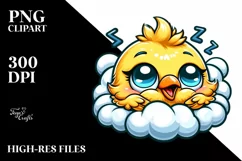 Enthusiastic Baby Goldfinch | Clipart Product Image 1