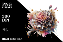 Carnation Watercolor Clipart Product Image 2
