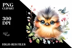 Baby Bird with Big Eyes PNG Product Image 3