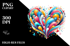 Brush Style Heart PNG Product Image 2