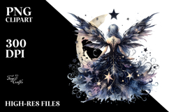 Gothic Fairy on Star, High-Res PNG Product Image 2