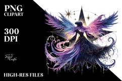 Gothic Fairy on Star, High-Res PNG Product Image 2