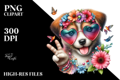 Puppy with Heart Sunglasses, High-Quality PNG Product Image 2