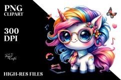 Vibrant Cute Unicorn Dancing, PNG Product Image 2