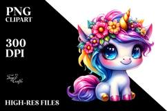 Vibrant Cute Unicorn Dancing, PNG Product Image 2