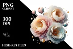 Sublimation, png, summer, sticker, flower, abstract, glossy, Product Image 1