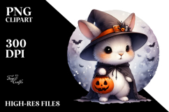 Cute Baby Rabbit on Moon PNG Product Image 2