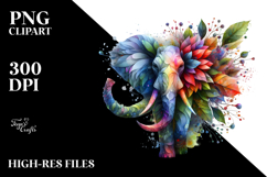 Abstract Vibrant Elephant Product Image 2