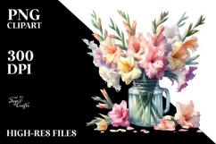 Jar Gladiolus Clipart Product Image 2