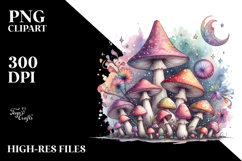 Mushroom Watercolor Splash PNG Product Image 2