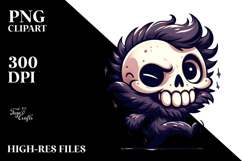 Silly Skull with Oversized Sunglasses, Transparent PNG Product Image 2