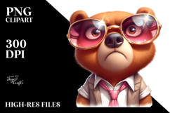 Goofy Bear with Sunglasses, High-Res PNG Product Image 2