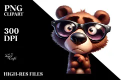 Goofy Bear with Sunglasses, High-Res PNG Product Image 2