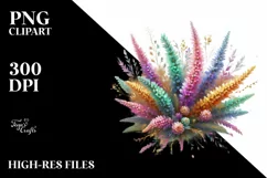 Watercolor Luxury Flower Splash Clipart Product Image 1