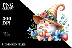 Whimsical Gnome Cocktail Summer PNG Product Image 2