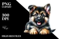 Happy Baby German Shepherd, Transparent PNG Product Image 2