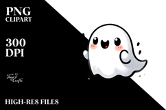 Funny Simple Ghost Washed Watercolor PNG Product Image 2