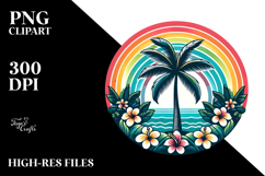 Retro Tropical Tree Rainbow, 20 oz Tumbler Product Image 2