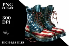 Boots USA Colors | Sublimation Clipart Product Image 1