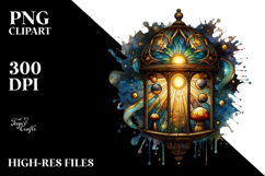 Detailed Mystical Celestial Mushroom, Transparent PNG Product Image 2