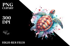 Watercolor Turte | Sublimation Clipart Product Image 3