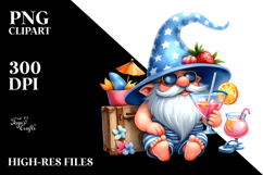Colorful Gnome with Cocktail PNG Product Image 2