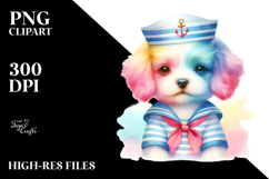 cute Puppy Sailor Suit Clipart Product Image 2