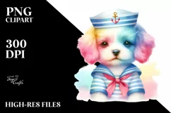 cute Puppy Sailor Suit Clipart Product Image 3