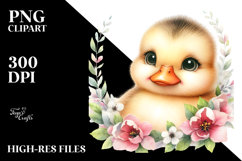 Cute Baby Duck with Big Eyes, High-Res PNG Product Image 2