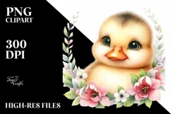 Cute Baby Duck with Big Eyes, High-Res PNG Product Image 3