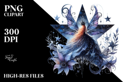 Gothic Fairy on Star PNG Product Image 2