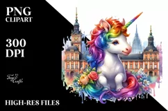 Colorful Baby Unicorn with Polish Palace Product Image 1