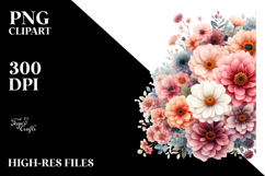 Colorful Flower with Flowers, PNG Product Image 2