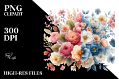 Colorful Flower with Flowers, PNG Product Image 2